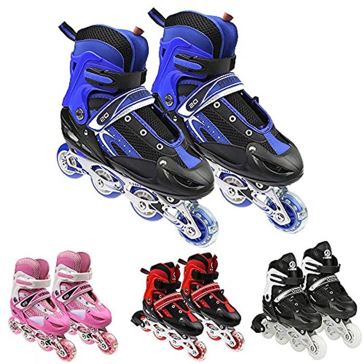 Verstelbare 3-in-1 Inlineskates voor Kinderen en Volwassenen - Rolschaatsen voor Meisjes en Jongens