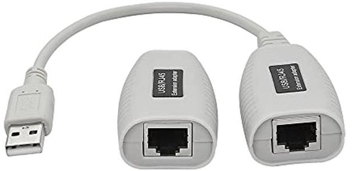 USB naar RJ45 Cat Verlengkabel - LAN Verlengingsadapter voor Cat5 Cat5e Cat6 tot 150ft