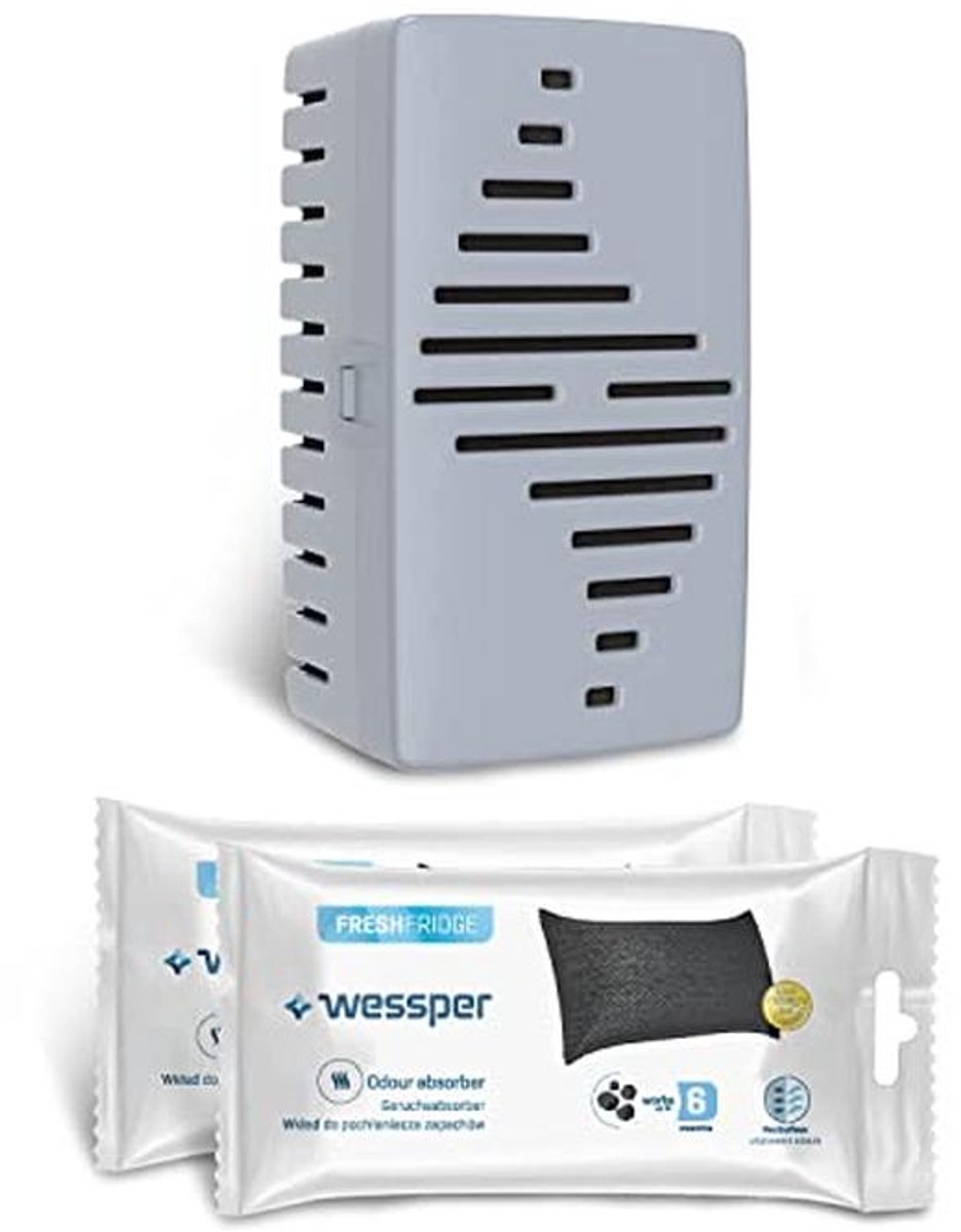 Geur-Absorber voor Koelkast met Verwisselbare Cartridge - Neutraaliseert Ongename Geuren en Zorgt voor Frisse Lucht
