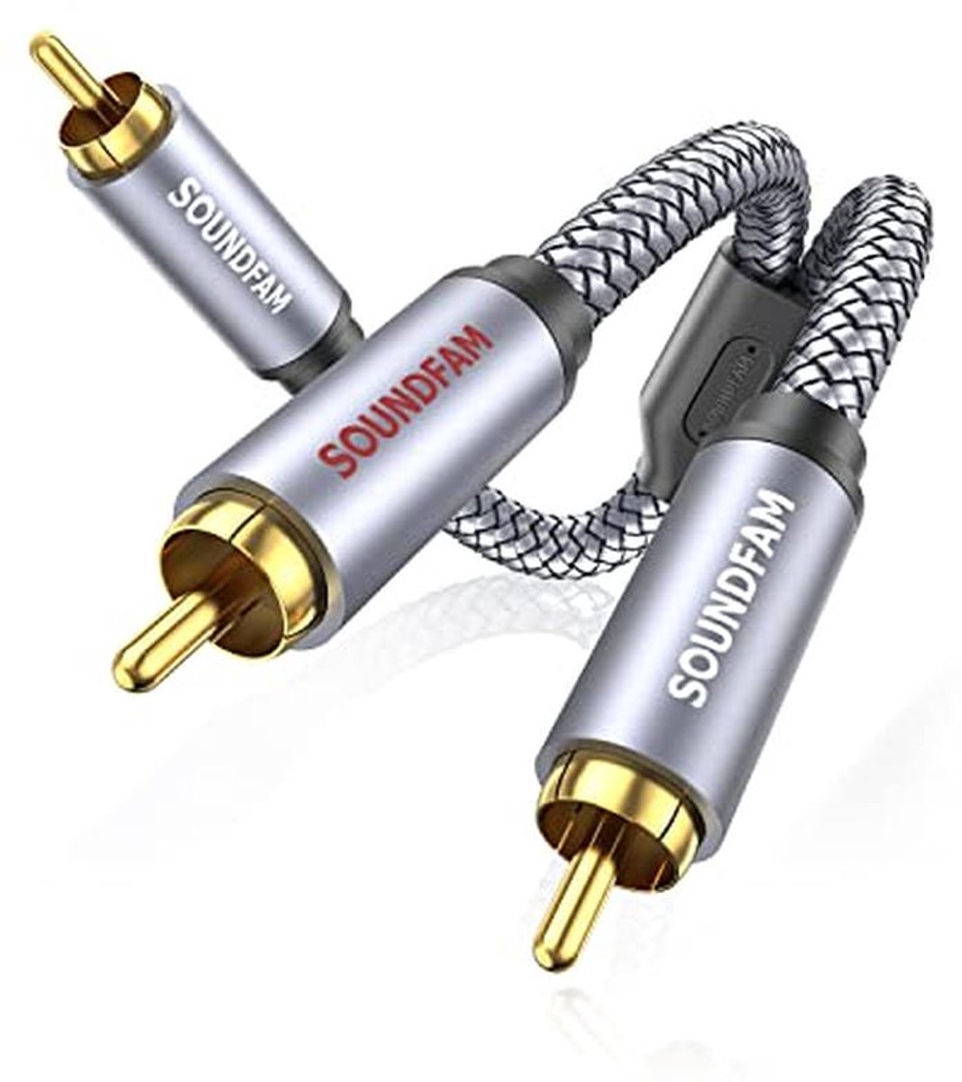 Cinch Y Kabel 5M - 1-RCA naar 2-RCA Stereo Audiokabel voor Subwoofer, Versterker, Hi-Fi en Thuisbioscoop