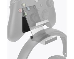 Allecto- Gaming Headset & Controller Muurbeugel - PS5 - Ruimtebesparende Organizer - Zwart - Hoofdtelefoonhouder - Dubbele Gamepad - Geschikt voor PS4/Xbox One/360/PC