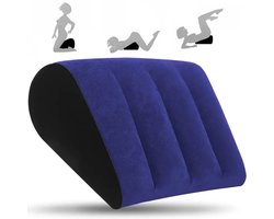 Killogood Opblaasbare waaipillow blauw – draagbaar kussen 45x36x16 cm