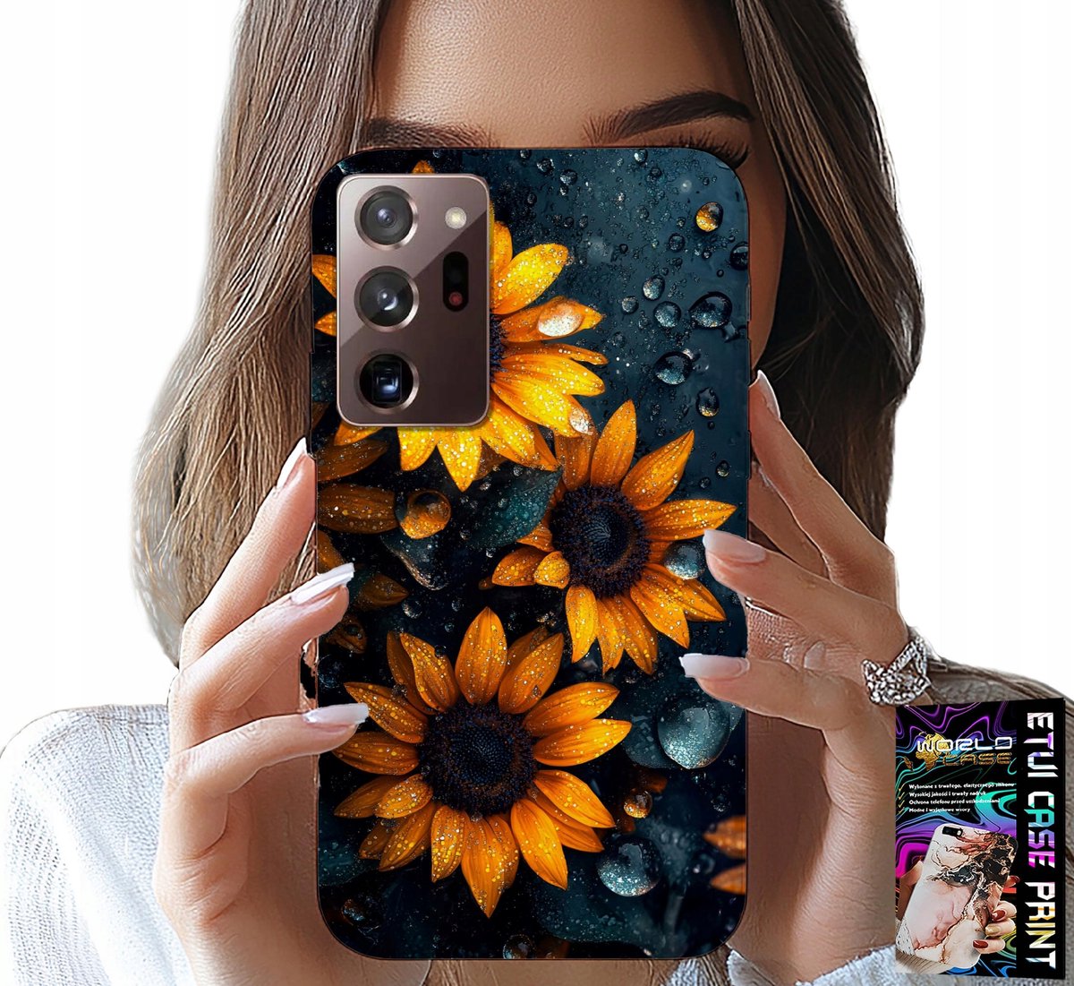 HOESJE VOOR SAMSUNG NOTE 20 ULTRA - ZONNEBLOEMEN, BLOEMENPATROON