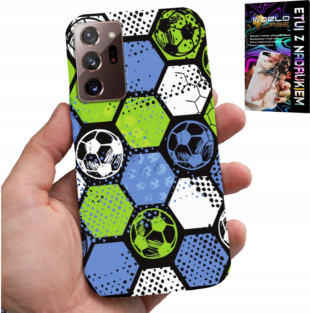 HOESJE VOOR SAMSUNG NOTE 20 ULTRA - ACHTERKANT MET VOETBALPATROON
