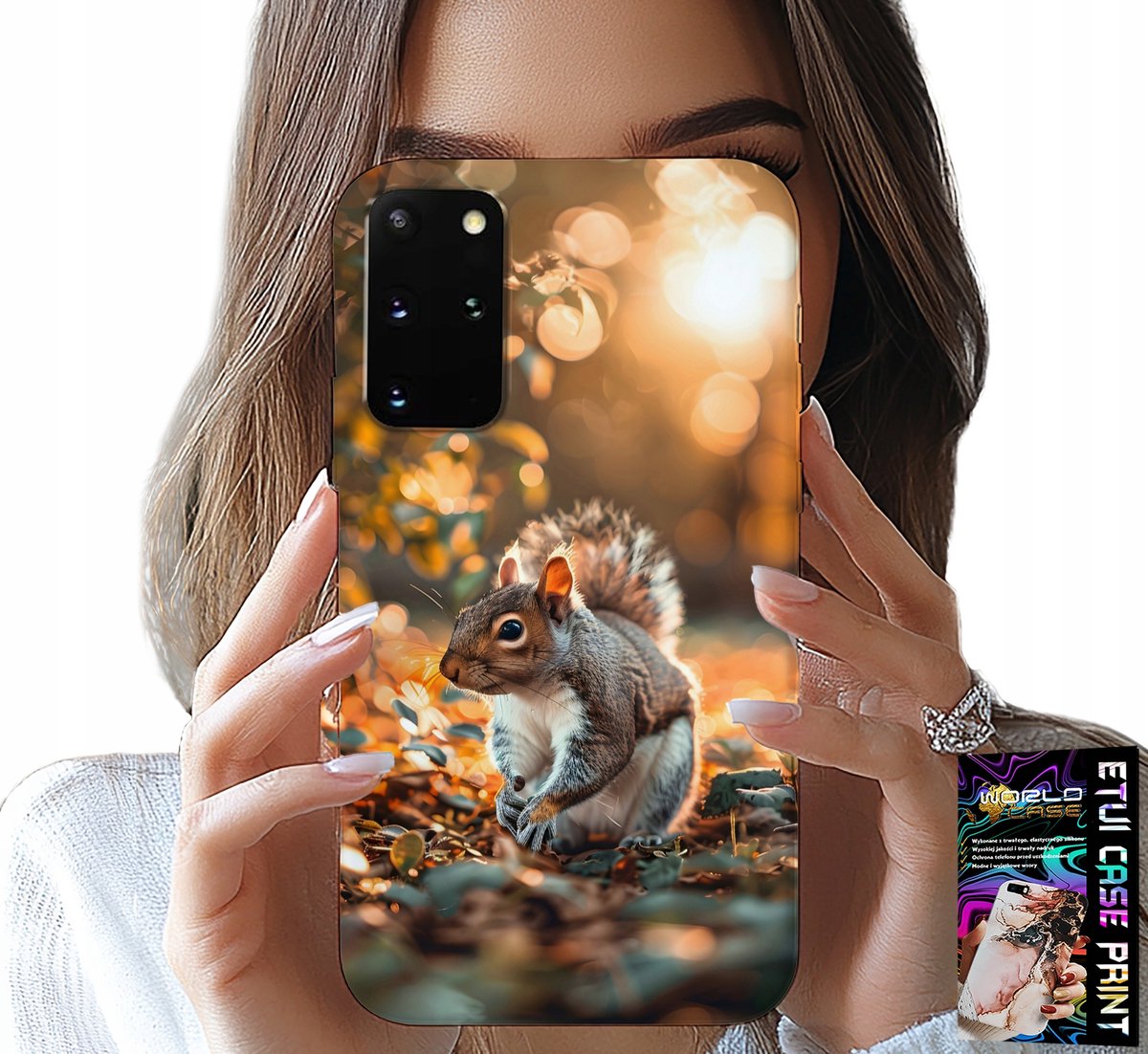 HOESJE VOOR SAMSUNG GALAXY S20 PLUS - SCHATTIGE EEKHOORN, HOESJE MET JE EIGEN MOTIEF