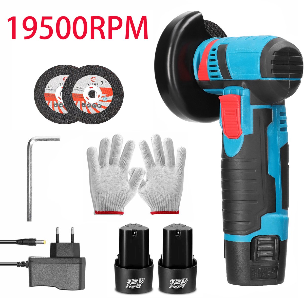 Mini Slijper - 12V - Lithium-Ion - 19500 RPM - Snijgereedschap