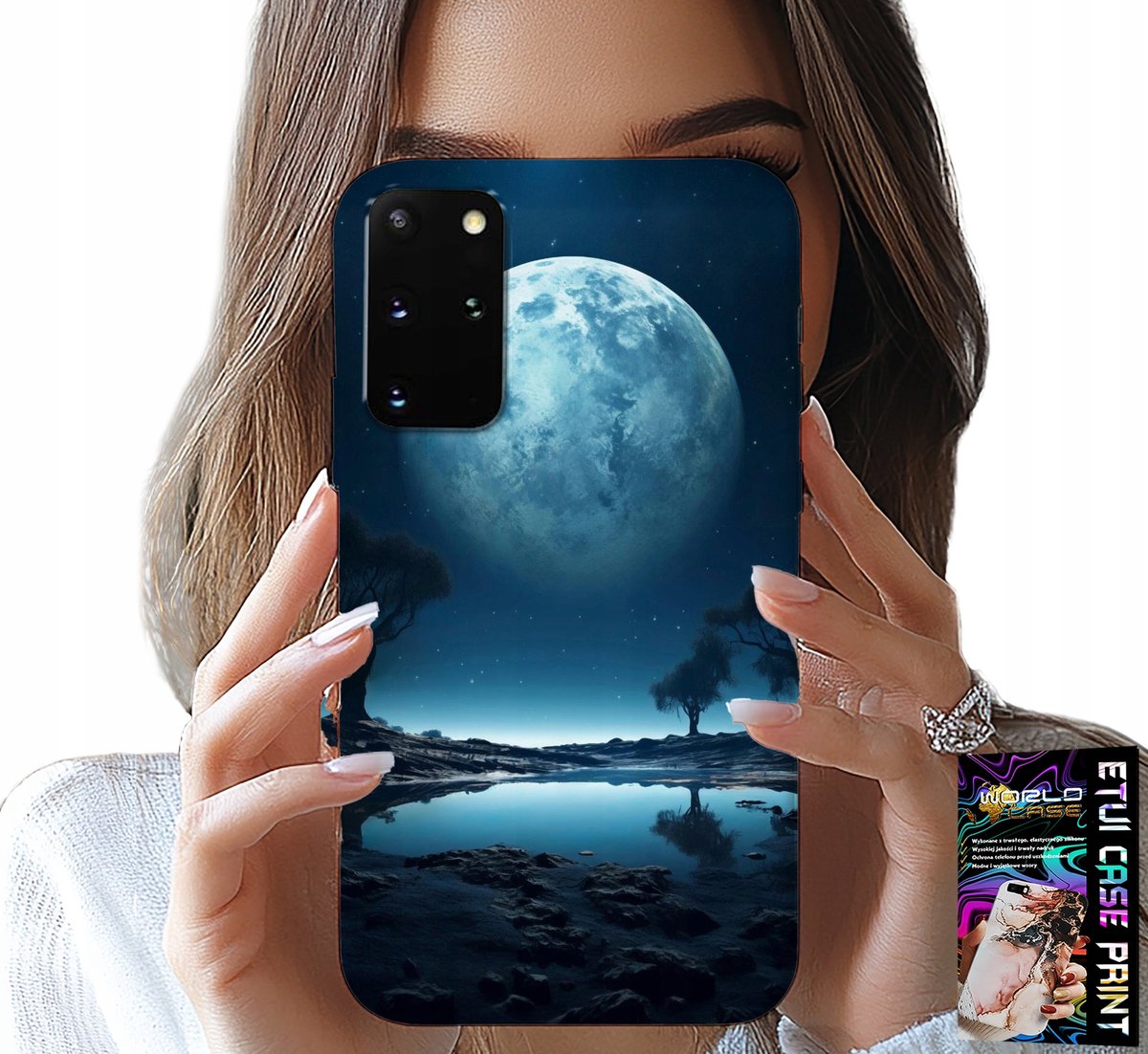 HOESJE VOOR SAMSUNG GALAXY S20 PLUS - FULL MOON MOON HOESJE + FILM