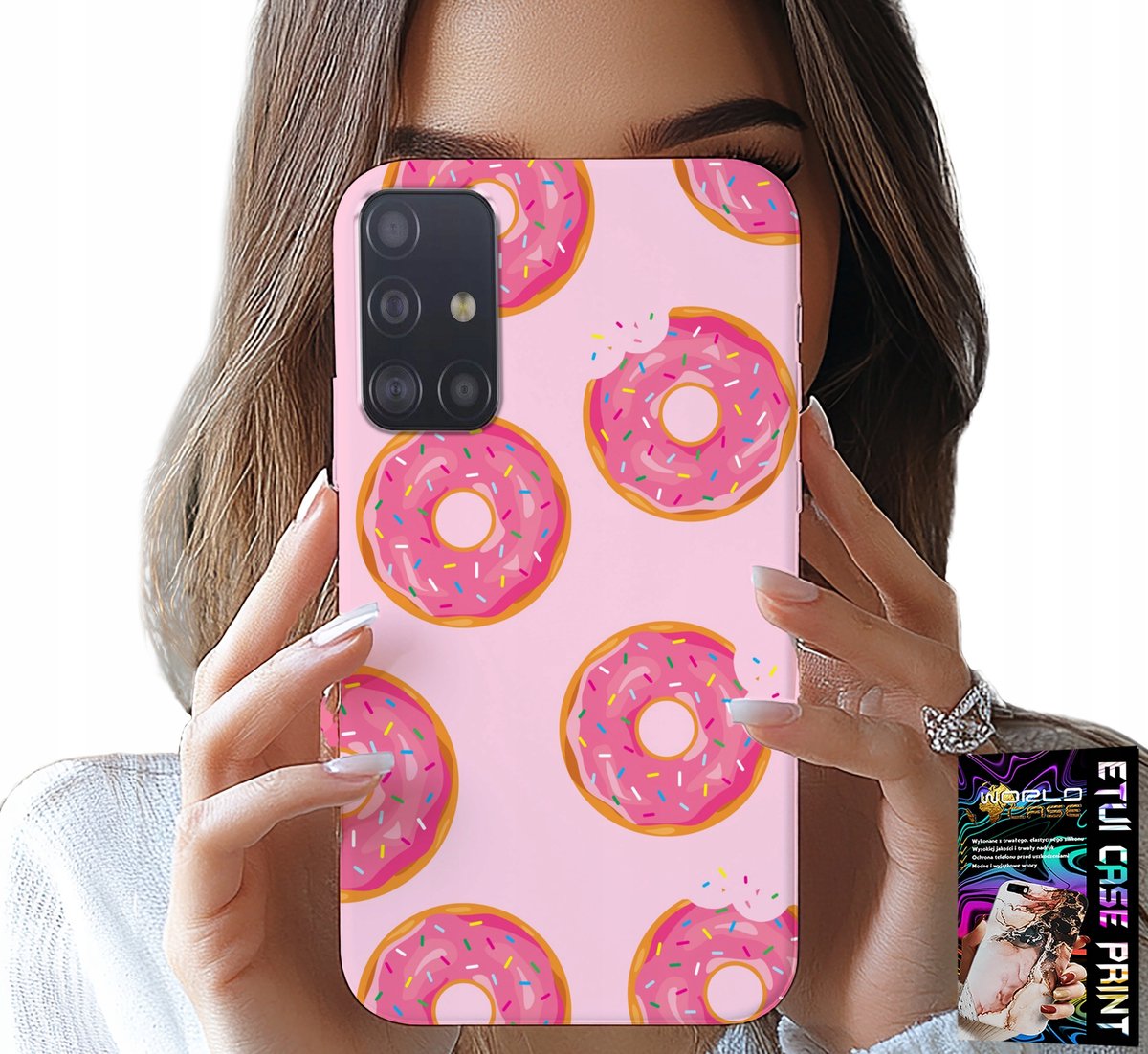 HOESJE VOOR SAMSUNG GALAXY M31S - PATROON MET DONUTS EN SUIKERCOATING