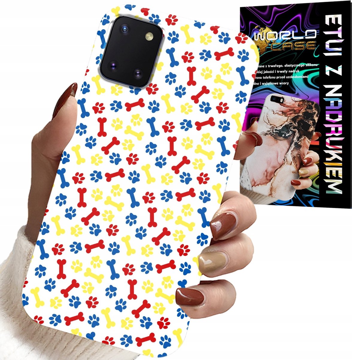 HOESJE VOOR SAMSUNG GALAXY A81 - PAWS BONES DOG PATROL CARTOONS + GLAS