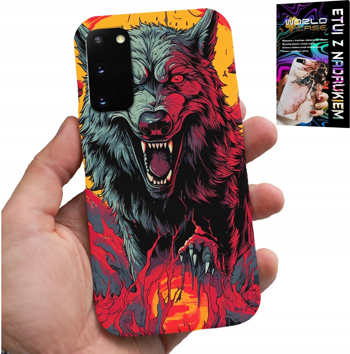 HOESJE VOOR SAMSUNG GALAXY S20 - WOLF WOLVES PACK SUPER PATRONEN HOESJE + FOLIE