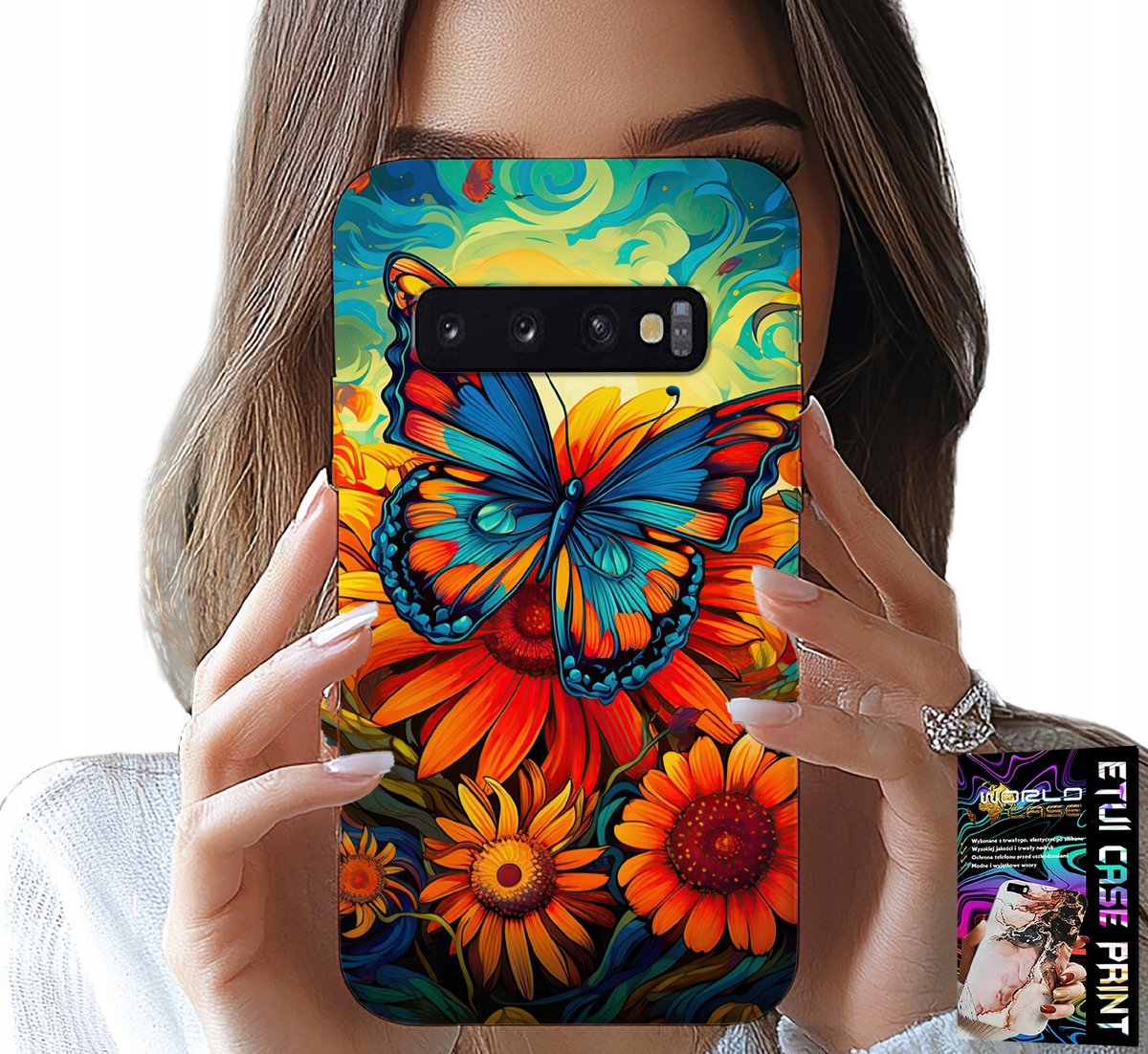 HOESJE VOOR SAMSUNG GALAXY S10 PLUS - VLINDER-, BLOEMEN- EN ROZENHOESJE