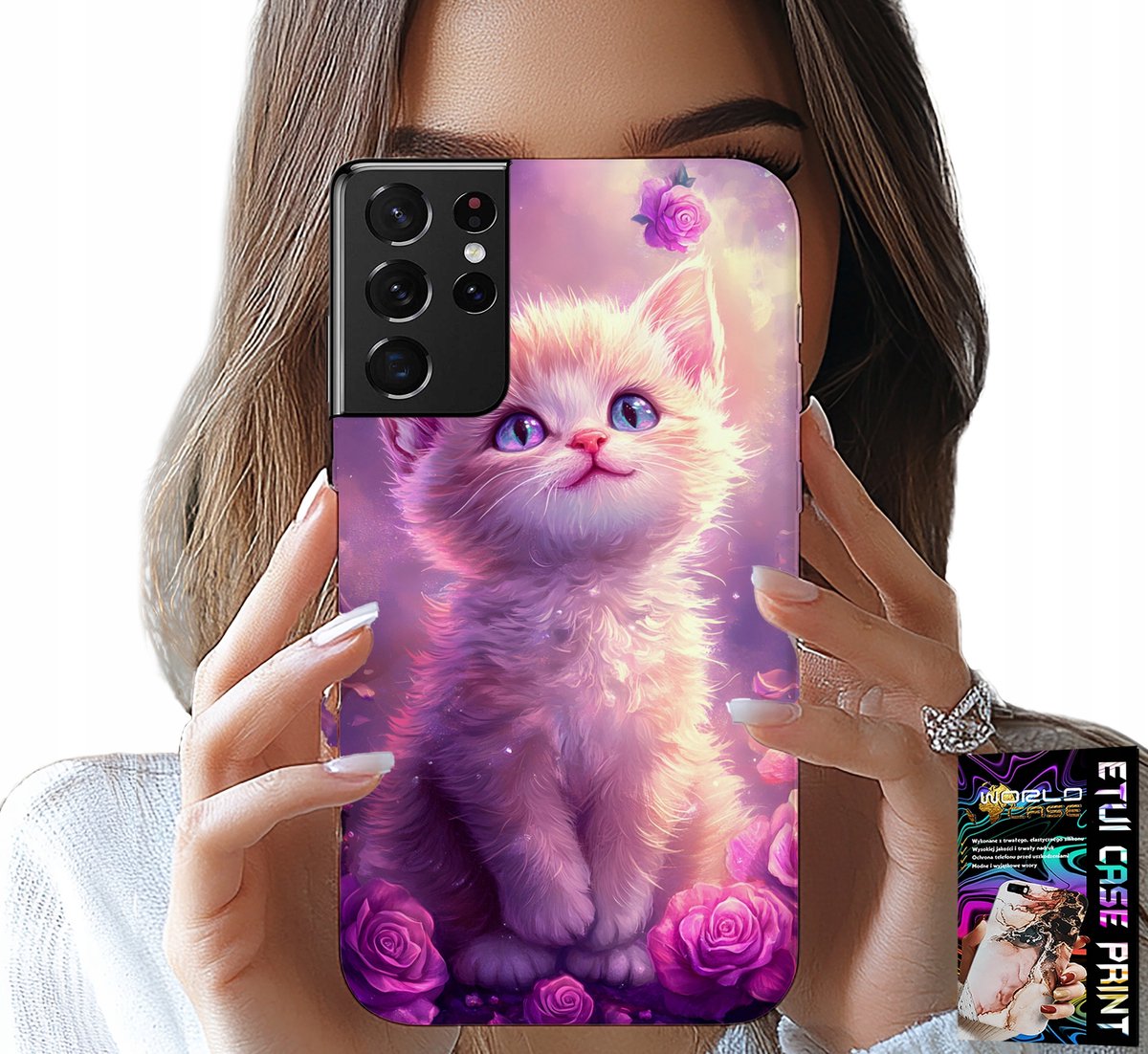 HOESJE VOOR SAMSUNG GALAXY S21 Ultra - SCHATTIG KATJE, KAT, DIERENPATROON