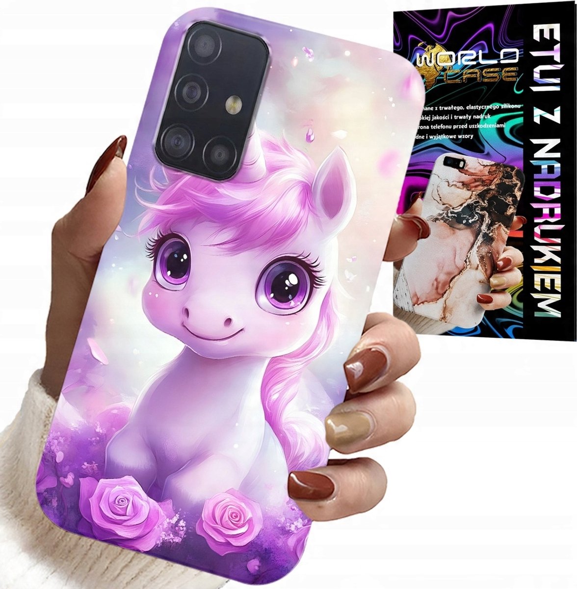 HOESJE VOOR SAMSUNG GALAXY A71 - LEUKE EENHOORN, PATRONEN VOOR KINDEREN