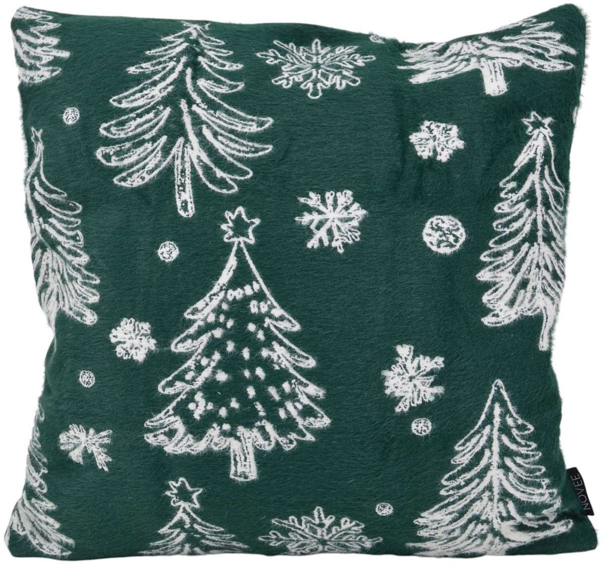 NOVÉE Sierkussen Frosty Forest Groen | 45 x 45 cm | Polyester