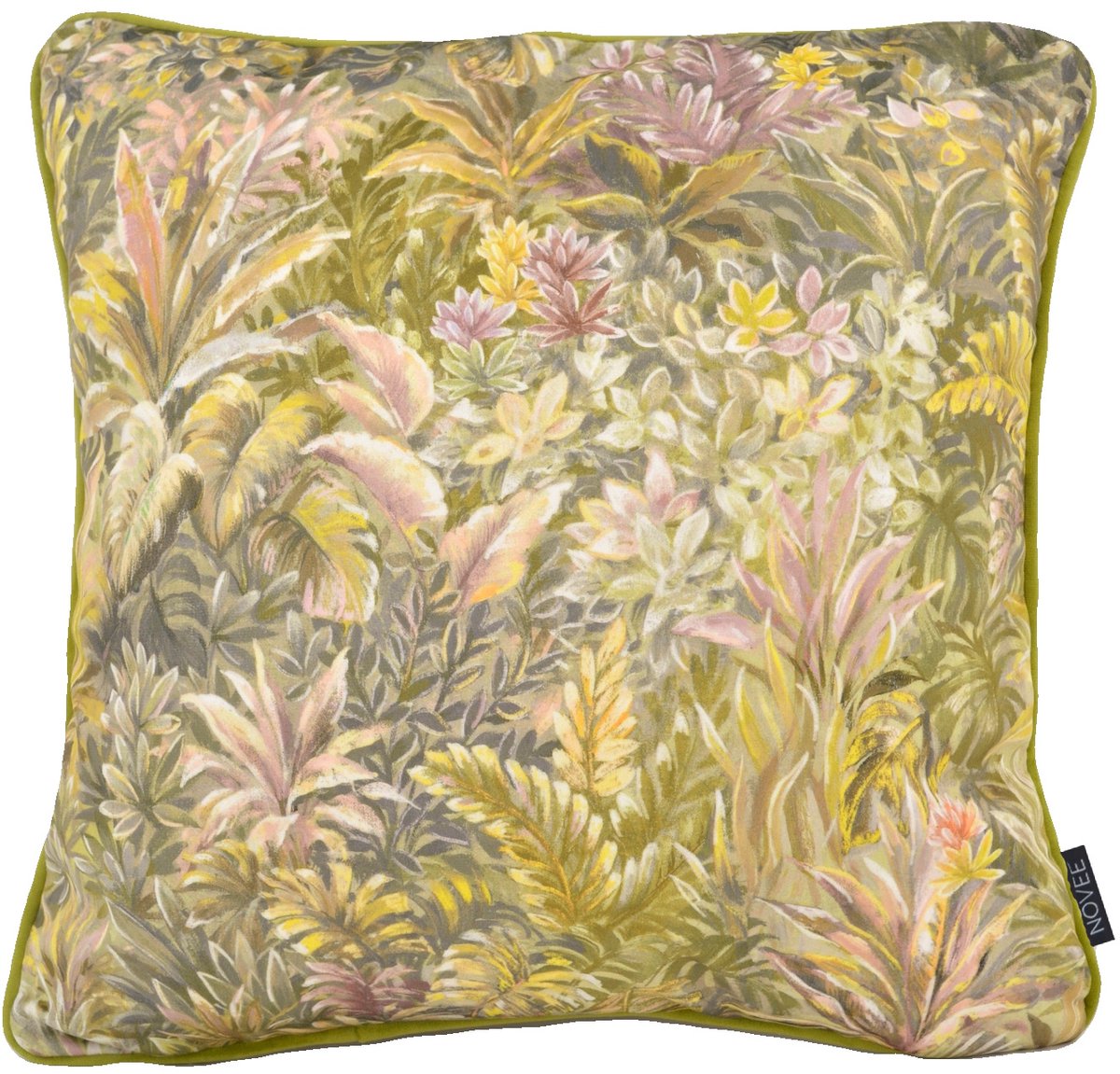 NOVÉE Velvet Jungle Green Kussenhoes | 45x45 cm | Velvet/Polyester Groen