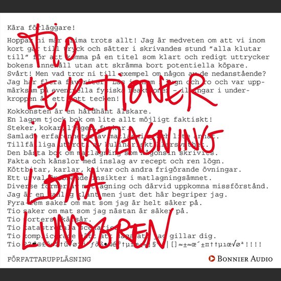 Tio lektioner i matlagning - cover