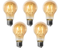 LUEDD Set van 5 E27 dimbare LED lampen A60 goud 3W 310 lm 2200K