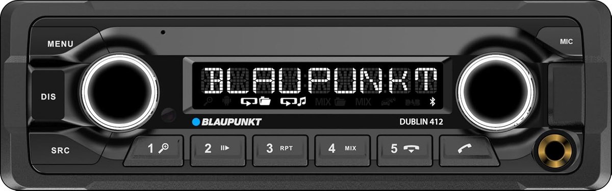 Autoradio - Auto Audio - Muziek Luisteren - Handsfree Bellen - 1-DIN - Zwart
