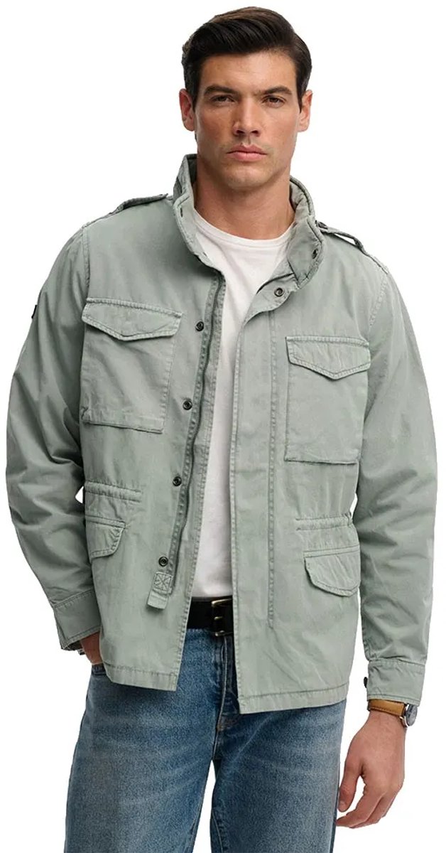Superdry Cotton M65 Jas XL Man Washed Sage