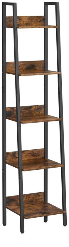 Ladderrek Wit met 5 Planken 180cm