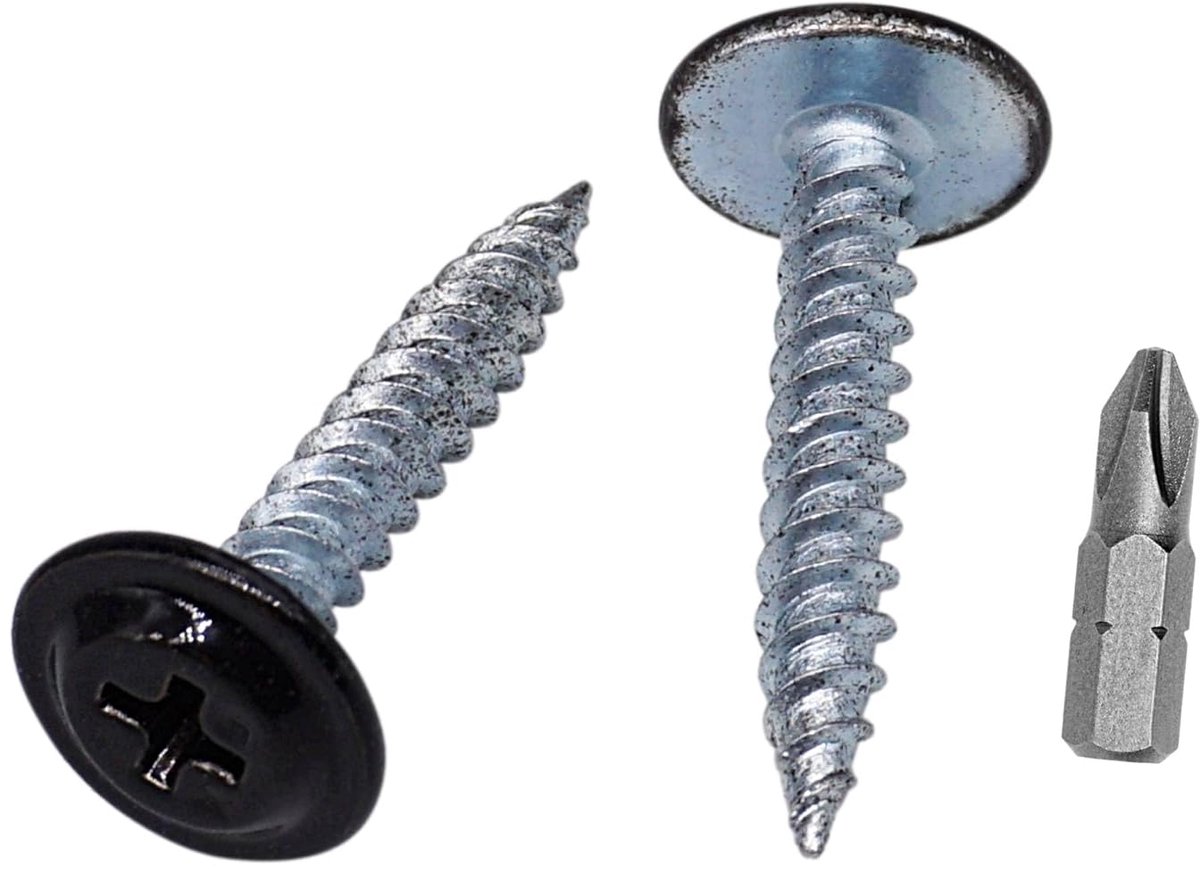 Houtschroeven - Metaalschroeven Zelftappend - Houtconstructies Bevestigen - Gemodificeerde Spantkop - 4.2 x 25 mm - Zwart