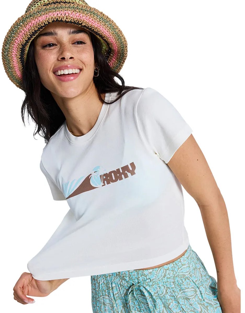 Roxy Beach Love Korte Mouw Top M Vrouw Coconut Milk