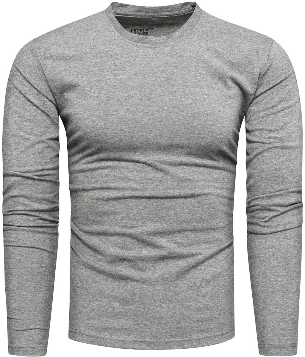 Recea - Longsleeve T-shirt - Grijs - Heren - Maat M