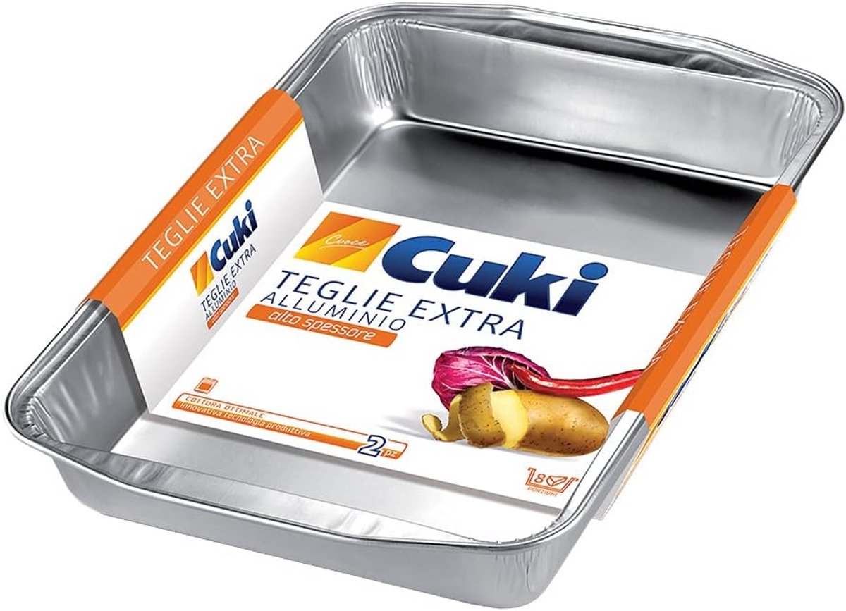 Aluminium Bakvormen - Hoge Dikte - Culinair Gebruik - Extra Stevig - 8 Porties Rechthoek