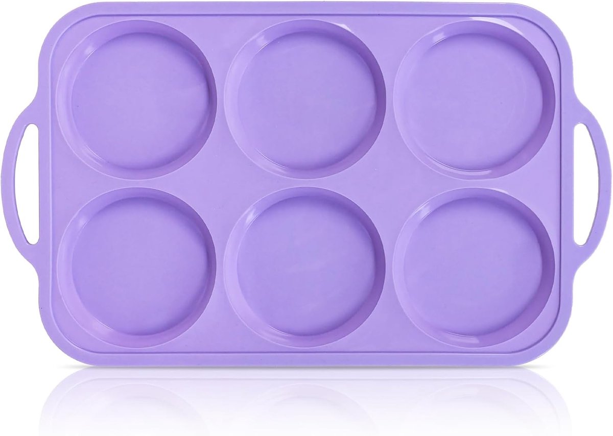 Grote Muffinvorm - Bakvorm Siliconen - Thuis Bakken - Met Handvat - 39x23x2cm - Lichtpaars