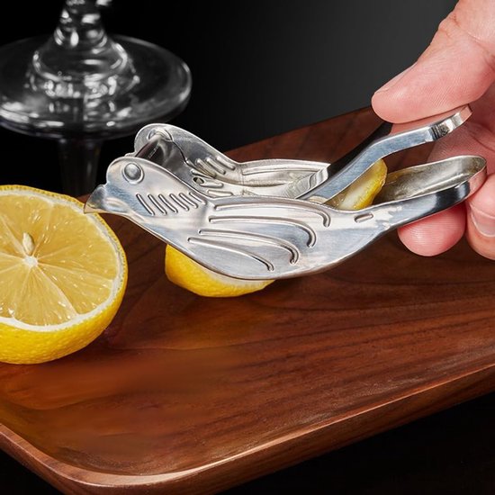 2 stuks - Handmatige citroenpers - Roestvrijstalen limoenpers - Draagbare limoenpers - Handmatige sapcentrifuge in vogelvorm - Handmatige fruitpers met schenktuit - Geschikt voor keukens, bars, buitenactiviteiten, koken en het maken van dranken — afbeelding 3