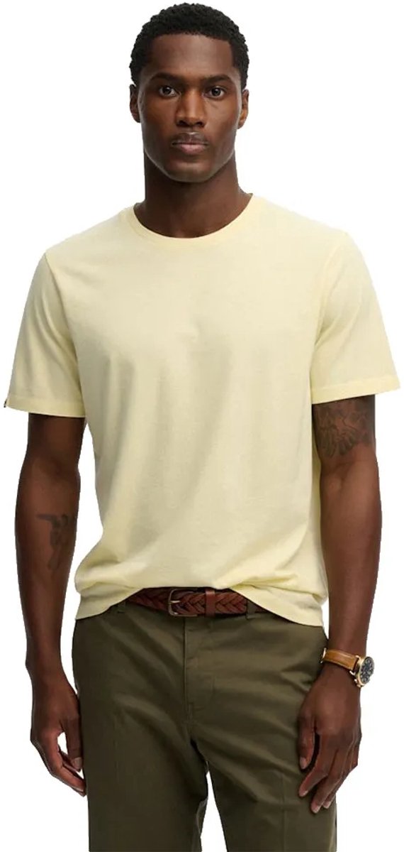 Superdry Classic Essential T-shirt Heren T-shirts Geel