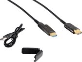 S-Impuls Actieve optical fiber HDMI kabel met smalle connector - versie 2.0 (4K 60Hz HDR) - 10 meter