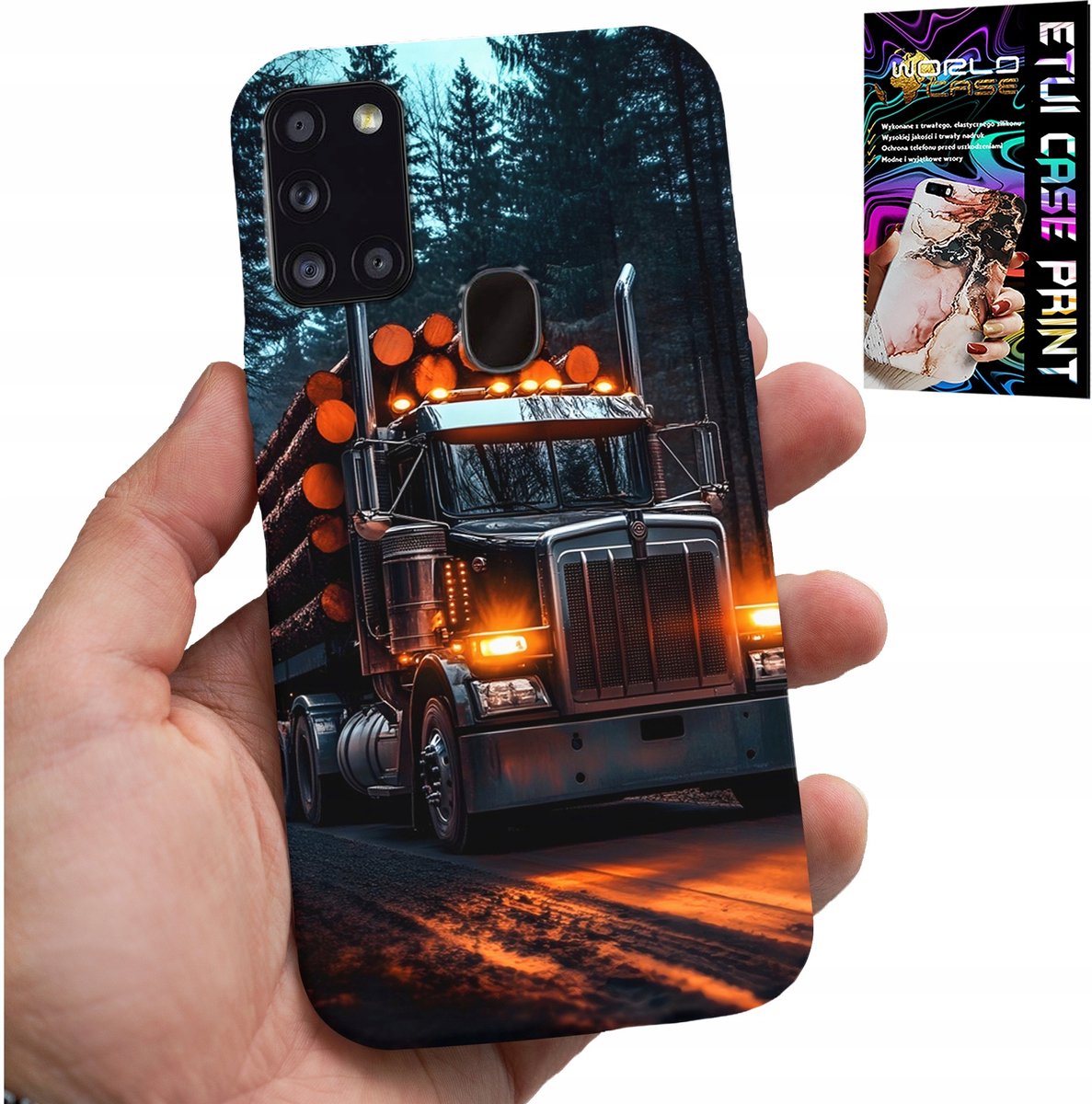 HOESJE VOOR SAMSUNG GALAXY A21S - ACHTERKANT MET TRUCK-MODEL