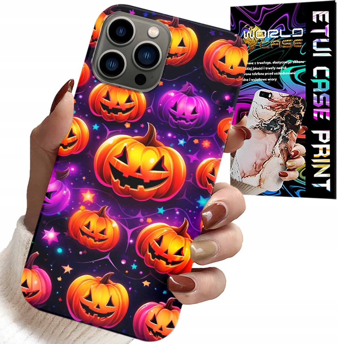 iPhone 11 Pro Max hoesje - Halloween, Salem, griezelige pompoenen, patronen
