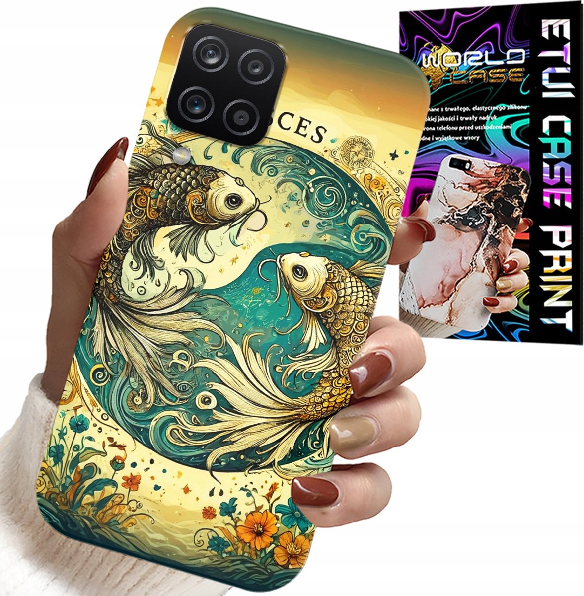 HOESJE VOOR SAMSUNG A12 / M12 - STERRENBEELD, VISSEN ASTRONOMIE + FOLIE