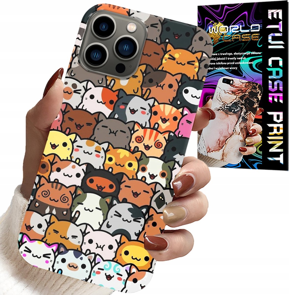 iPhone 11 Pro hoesje - achterkant bedrukt met schattige katjes, katten, cover