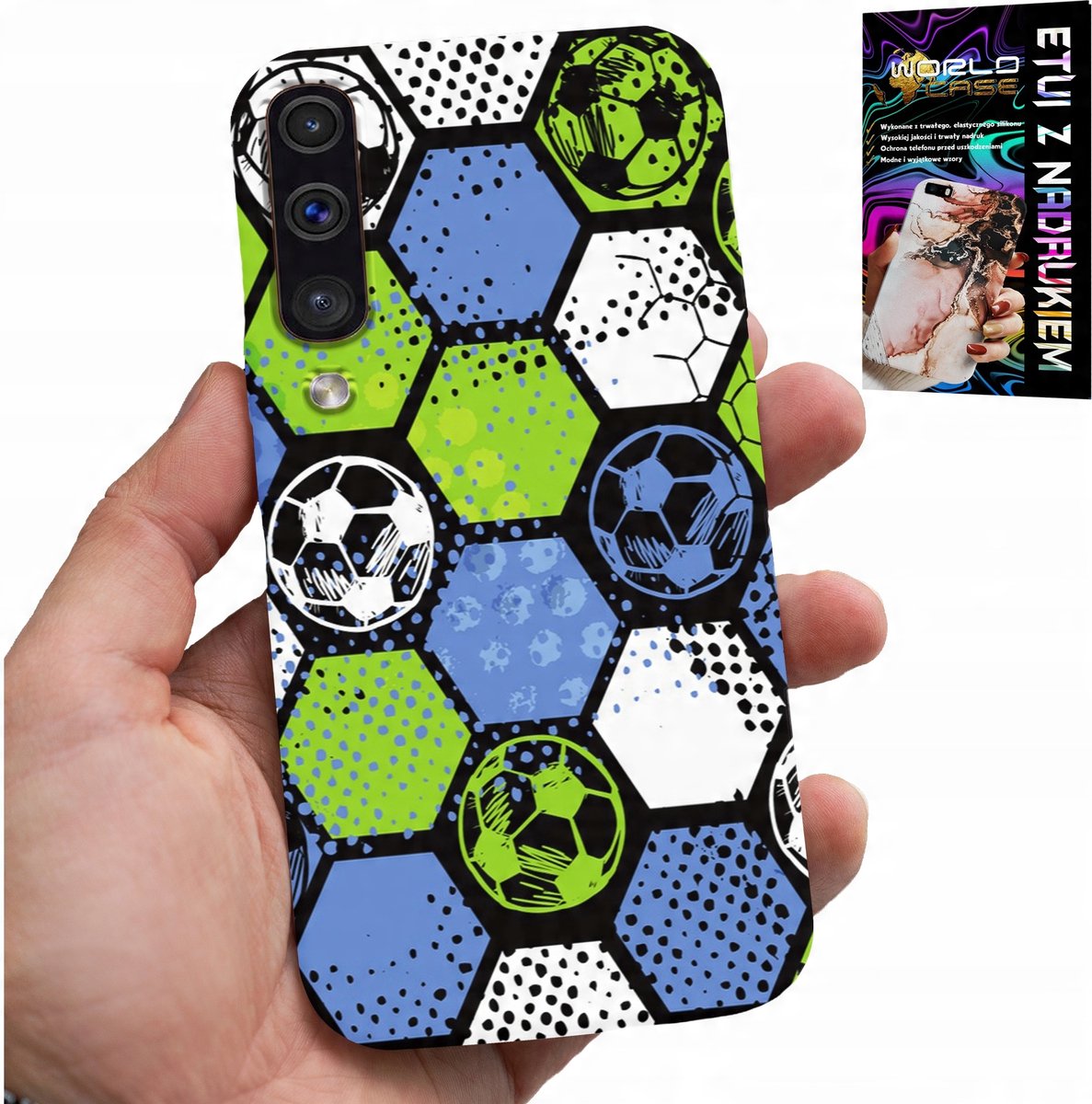 HOESJE VOOR SAMSUNG GALAXY A70 - ACHTERKANT MET VOETBALPLAAT