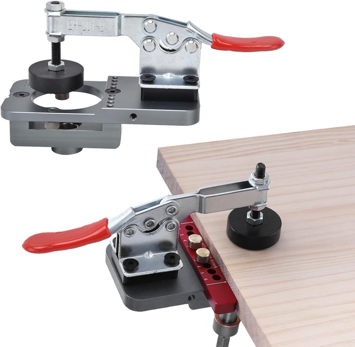 Deur Scharnieren - Houtbewerking Hulpmiddel - Precisie Boren - Verstelbare Klem - 35mm Gat - Grijs