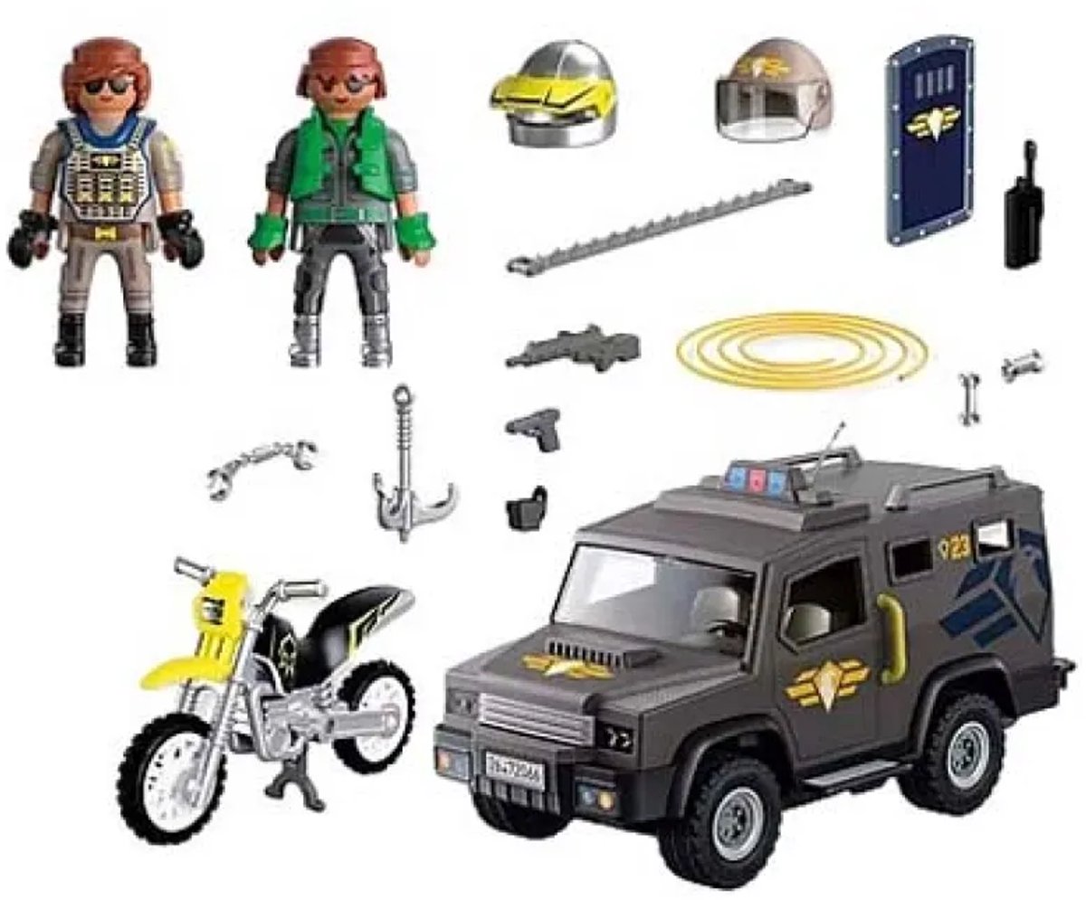 PLAYMOBIL City Action SWAT-voertuig | Met politieagent, criminele motor en spijkerband | Kinderspeelgoed voor kinderen vanaf 4 jaar | 72066 — afbeelding 9