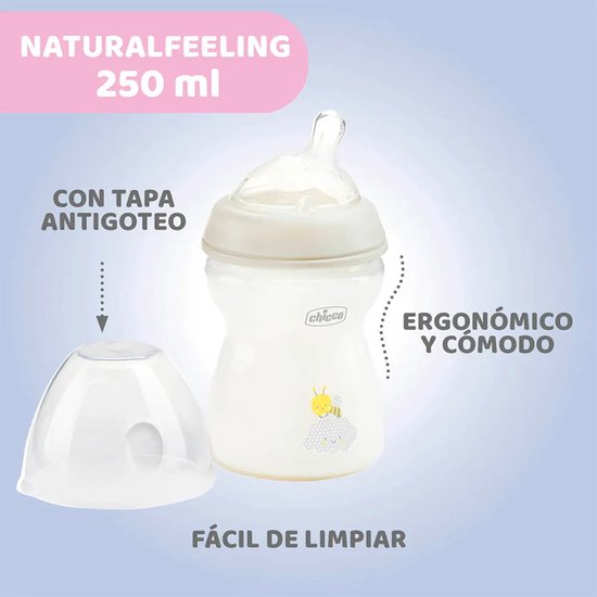 Chicco Naturalfeeling Medium Babyfles 250ml Transparant Kinderen — afbeelding 5