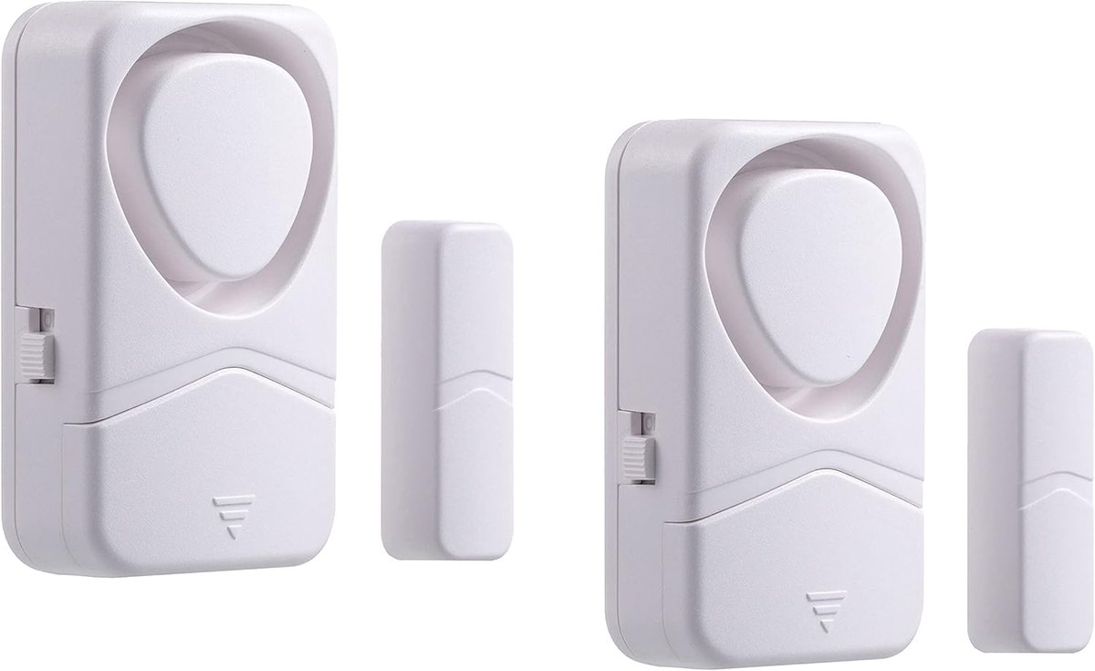 Deurraam Alarmen - Magnetische Sensor - Beveiliging Thuis - 110dB Luid Geluid - Compact Formaat - Zwart