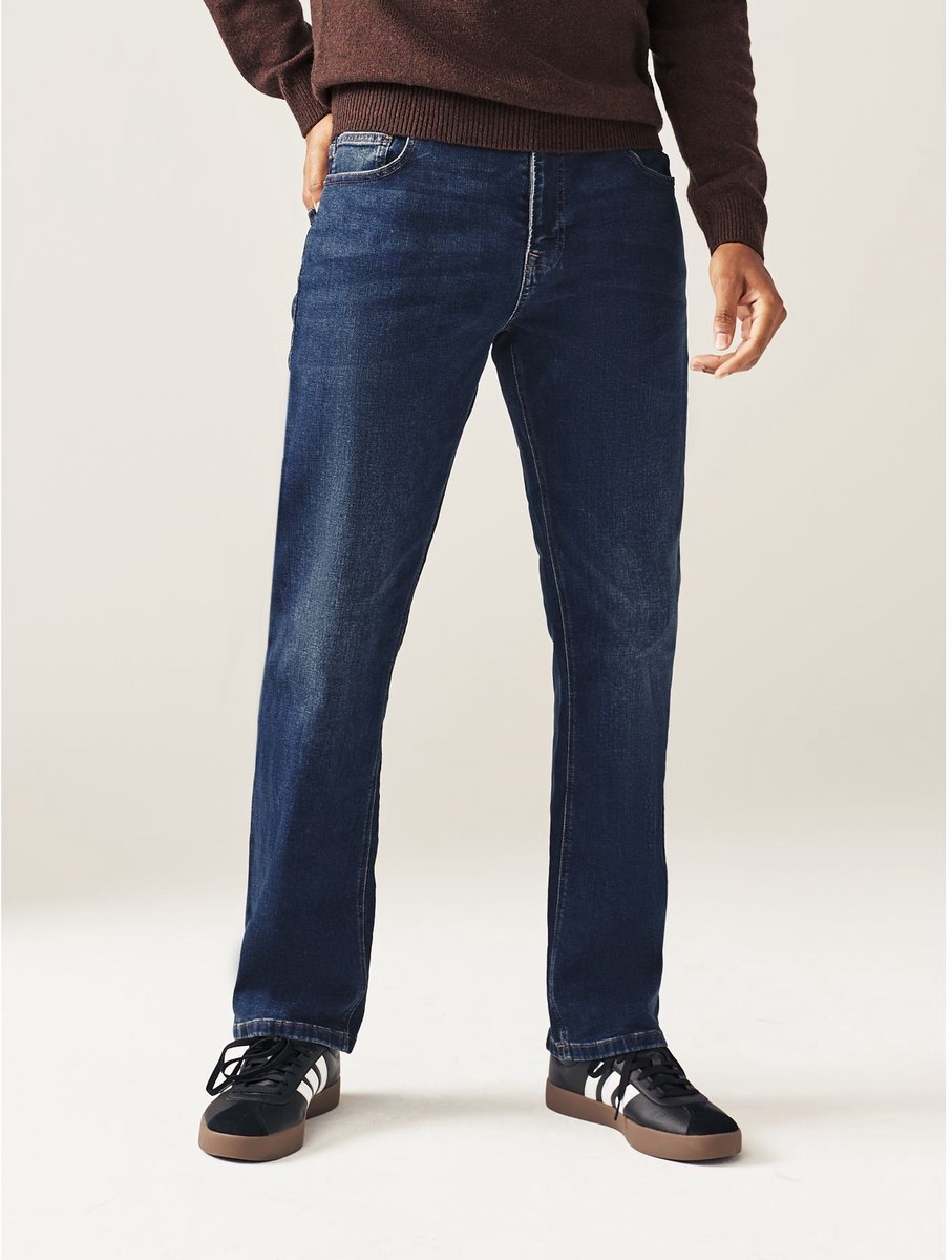 Next - Heren - Klassieke bootcut jeans met stretch - Blauw