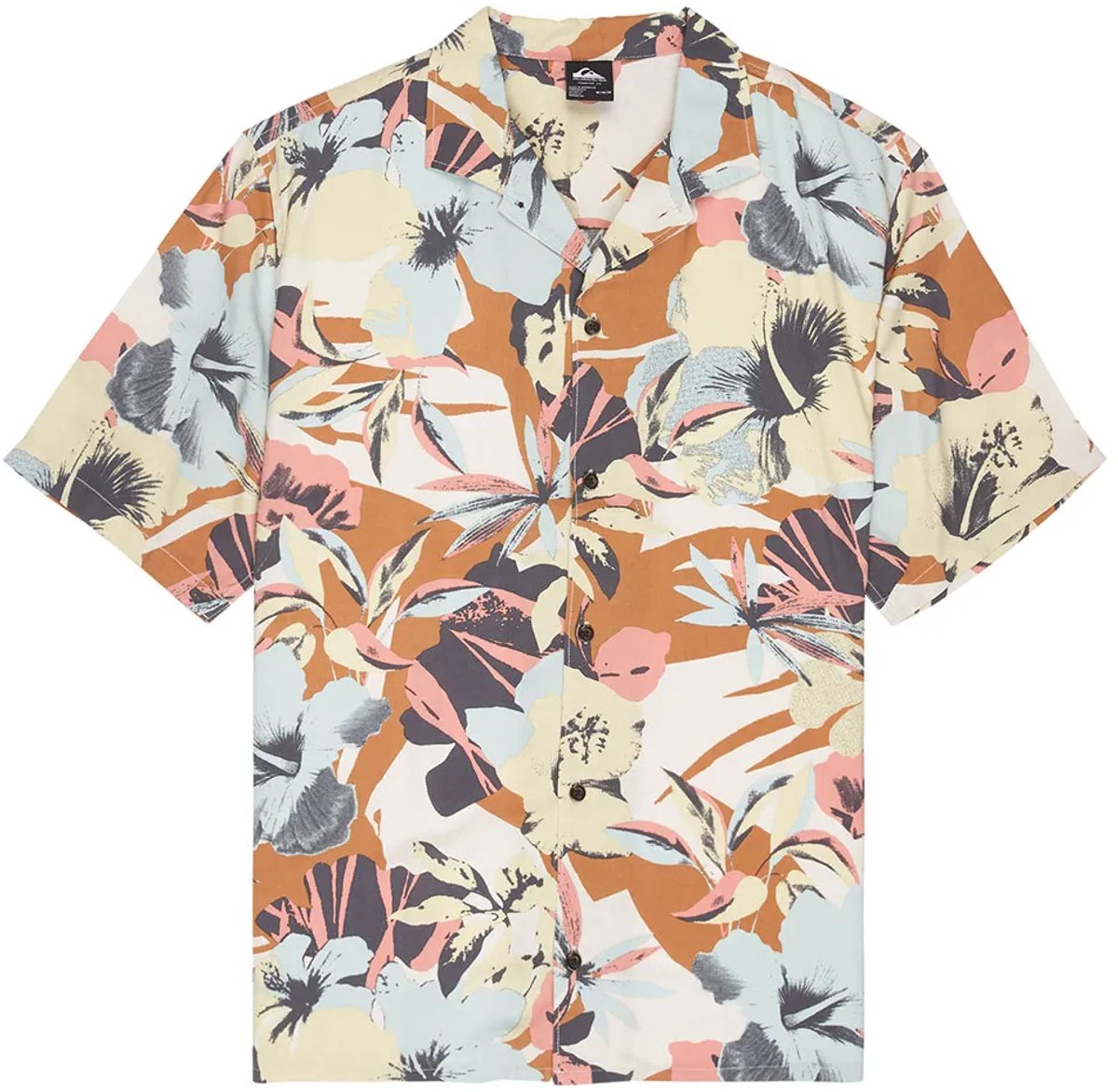 Quiksilver Safe Paradise Overhemd Met Korte Mouwen Veelkleurig M Man Garden Glad Interct Florl