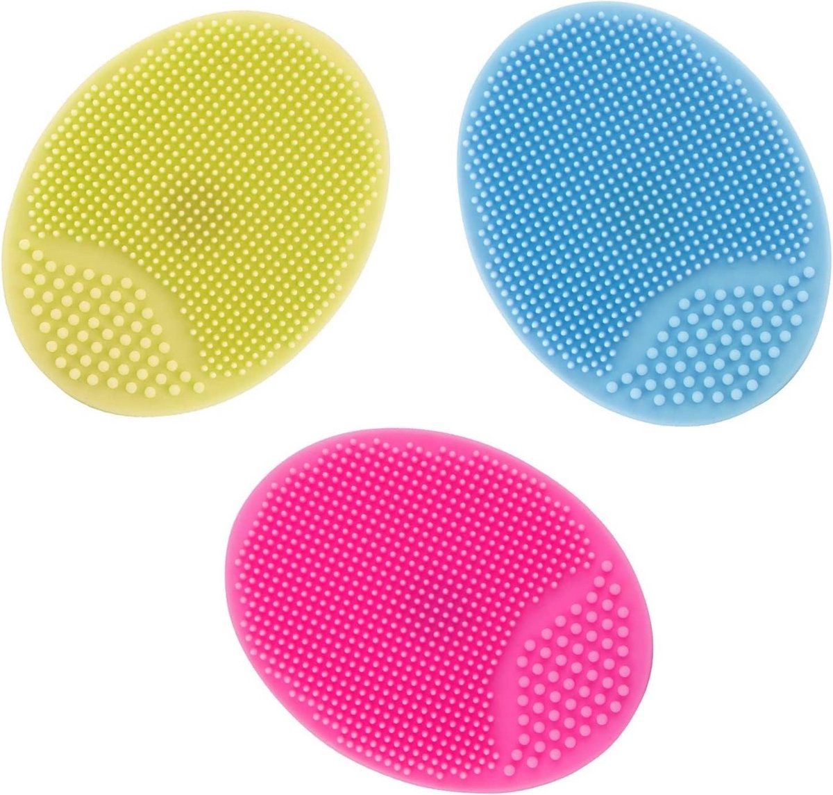 Set van 3 Siliconen Gezichtsreinigingsborstels voor Scrubben en Massage