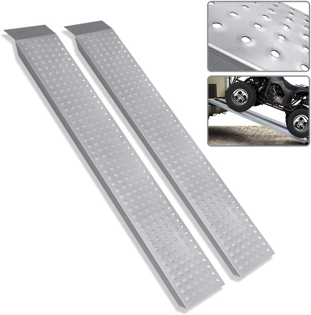 Set van 2 Aluminium Rolstoel Oprijplatten voor Auto en Drempel - 135 cm