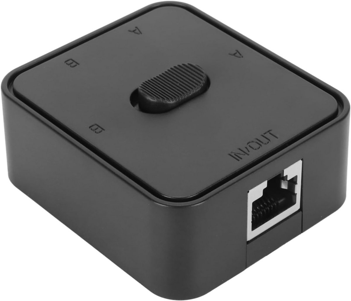 Gigabit Netwerkswitch 2-poorts RJ45 Splitter - 1000 Mbps Ethernet Extender voor Thuis en Kantoor