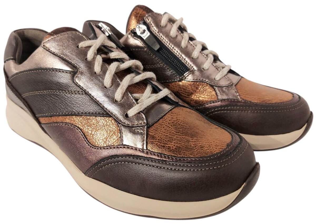 Durea Sneaker 6308 608 1878 Donkerbruin Brons Wijdte K