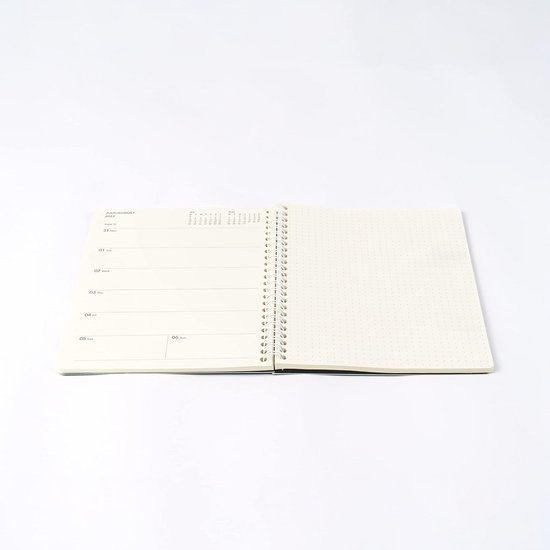 Busy B Slim 2025 weekplanner met groene kunstleren hoes - compact design zakdagboek, weekoverzicht lay-out, notitiepagina's en opbergvak - Handtasformaat dagboek voor organisatie