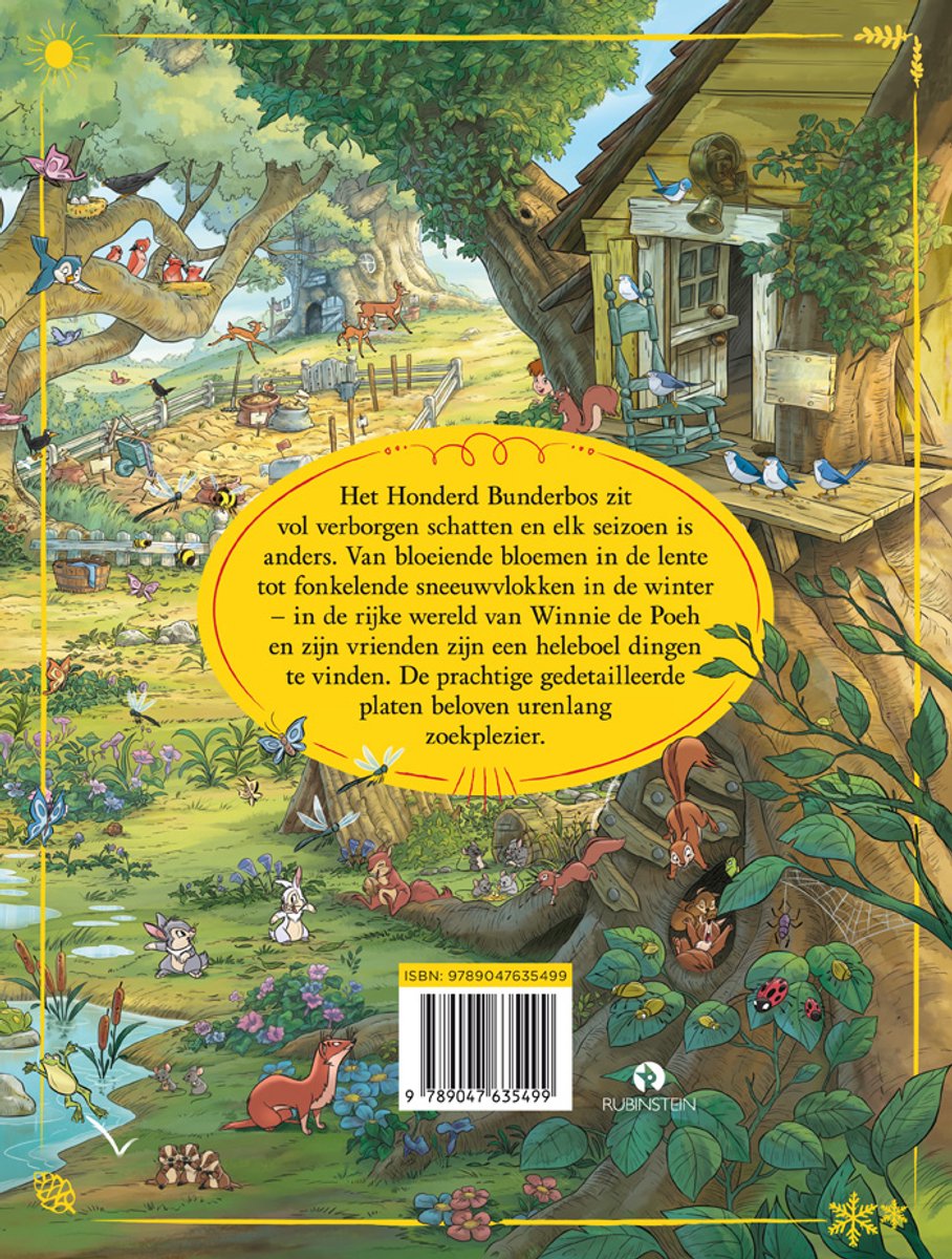 Winnie de Poeh: 100 dingen uit het Honderd Bunderbos. Een zoekboek. - back cover