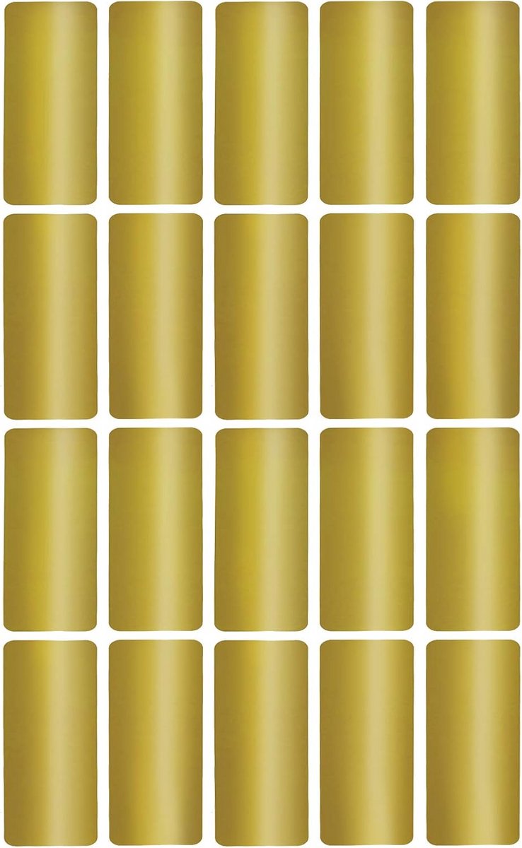 Goudkleurige Rechthoekige Kleurcoderingsstickers 40x19mm - 1000 Stuks